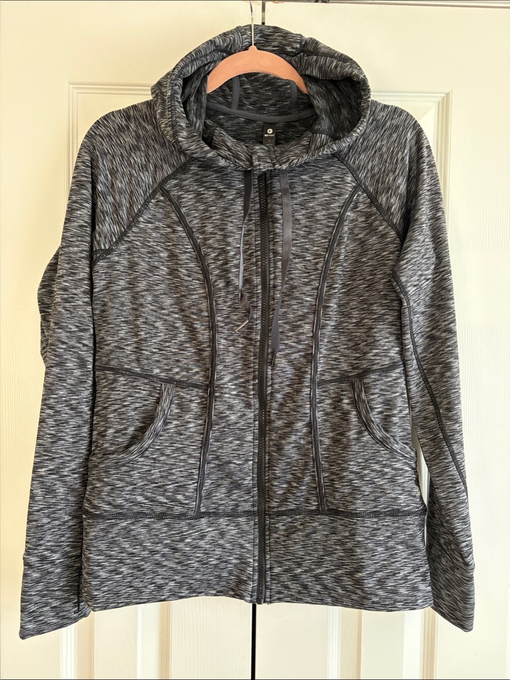 90 Degree By Reflex Women's Full-Zip Hooded Jacket - Gray Heather